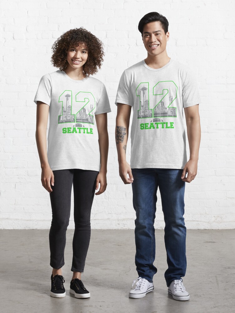 12th Man Seahawks Art Seattle Go HAWKS T-Shirt