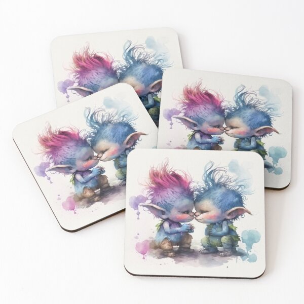 Item preview, Lovey-Dovey TiddlyWink Trolls designed and sold by DigitalCWizard.
