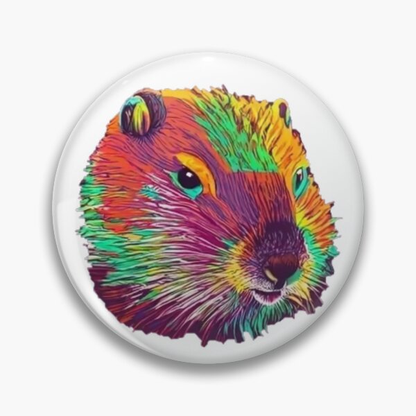 Item preview, multicolored marmot head designed and sold by GroundhogMs.