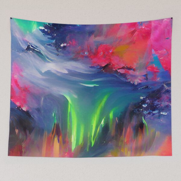 Item preview, Abstract Northern Lights Art designed and sold by BellaArtsy.