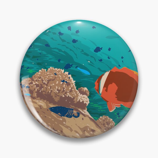 Item preview, Red Anemonefish or Australian Clownfish in Oslob Cebu Philippines WPA Art Deco Poster  designed and sold by patrimonio.