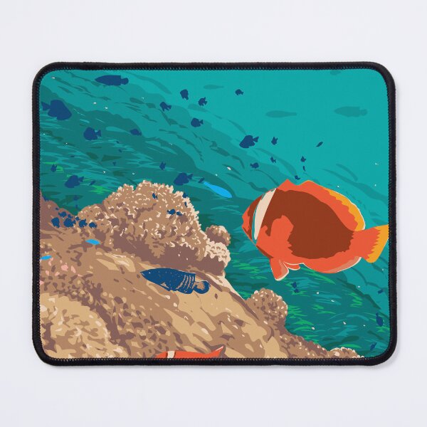 Item preview, Red Anemonefish or Australian Clownfish in Oslob Cebu Philippines WPA Art Deco Poster  designed and sold by patrimonio.