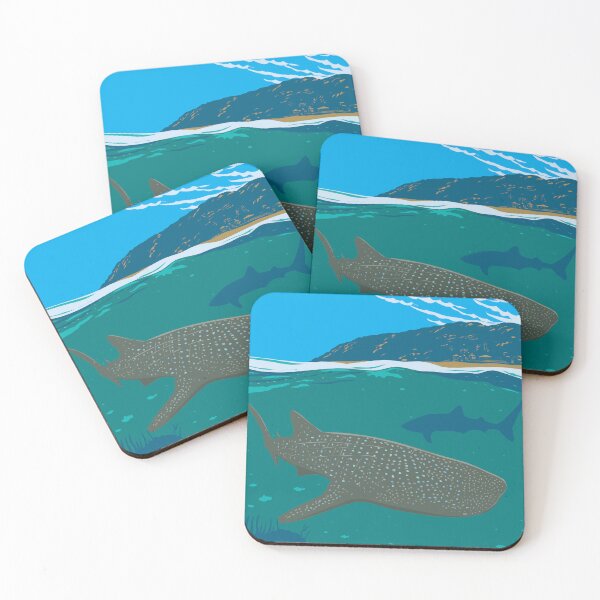 Item preview, Whale Shark Watching in Oslob Cebu Philippines WPA Art Deco Poster  designed and sold by patrimonio.