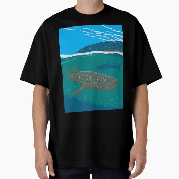 Item preview, Whale Shark Watching in Oslob Cebu Philippines WPA Art Deco Poster  designed and sold by patrimonio.