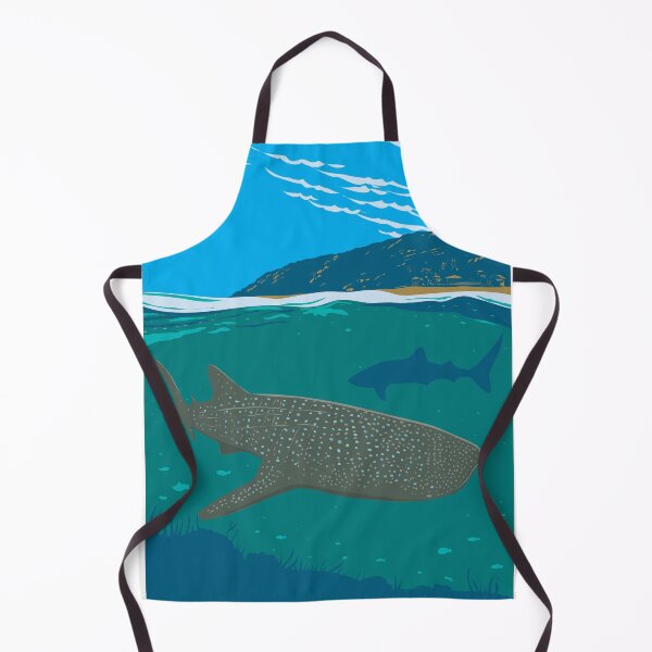 Item preview, Whale Shark Watching in Oslob Cebu Philippines WPA Art Deco Poster designed and sold by patrimonio.