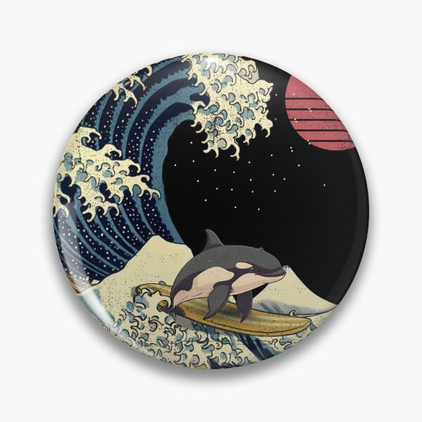 Item preview, Orca Killer Whale Kanagawa Japanese Surfing Wave designed and sold by rafaeltto.