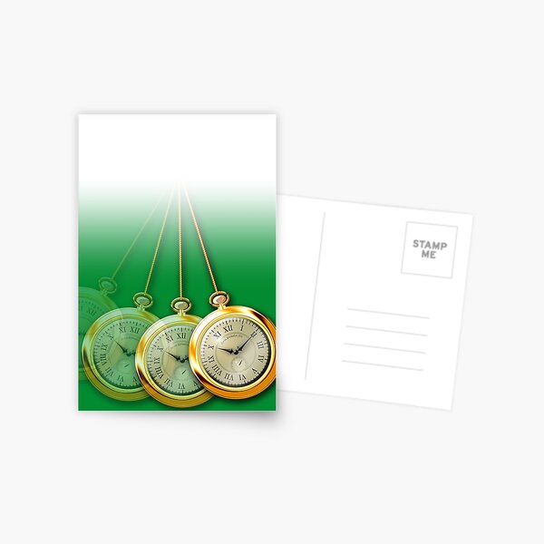 Item preview, Green Hypnosis Swinging Pocket Watch Design designed and sold by harrizon.