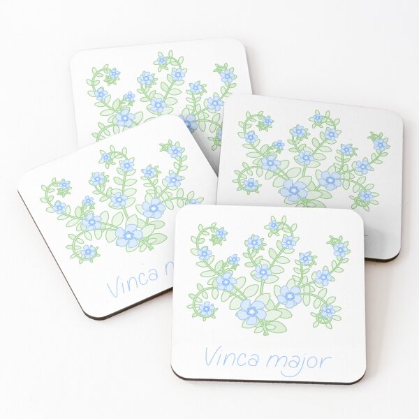 Item preview, periwinkle flowers designed and sold by carodoodle.