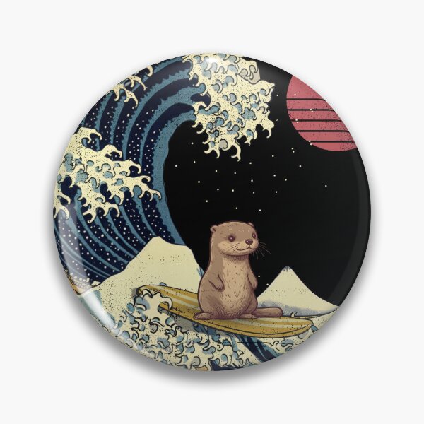 Item preview, Otter Kanagawa Japanese Surfing Wave designed and sold by rafaeltto.