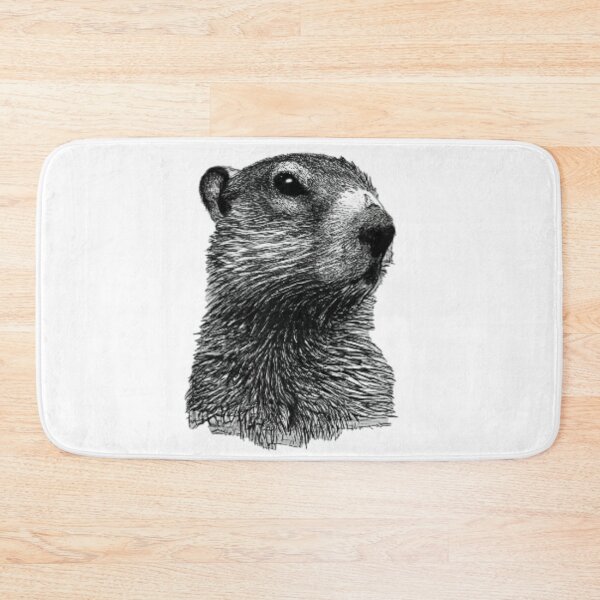 Item preview, Black and white groundhog watching with determination designed and sold by GroundhogMs.