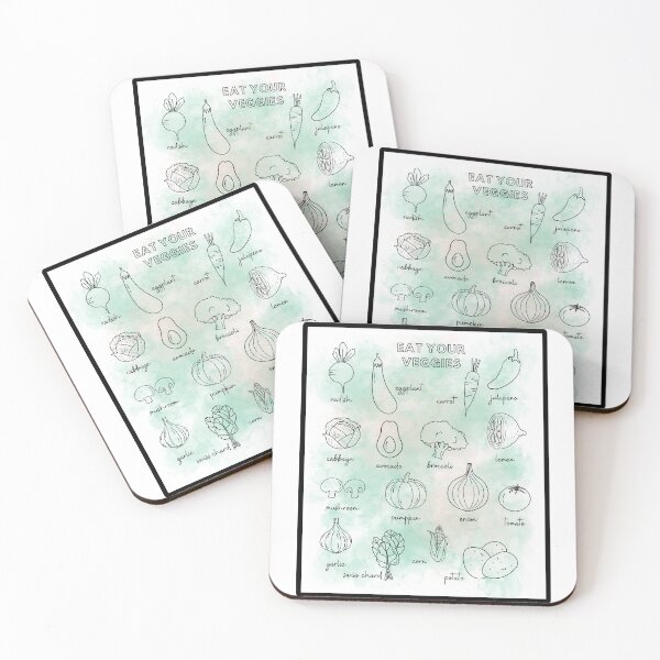 Item preview, EAT YOUR VEGGIES - Square designed and sold by cocoCabot.
