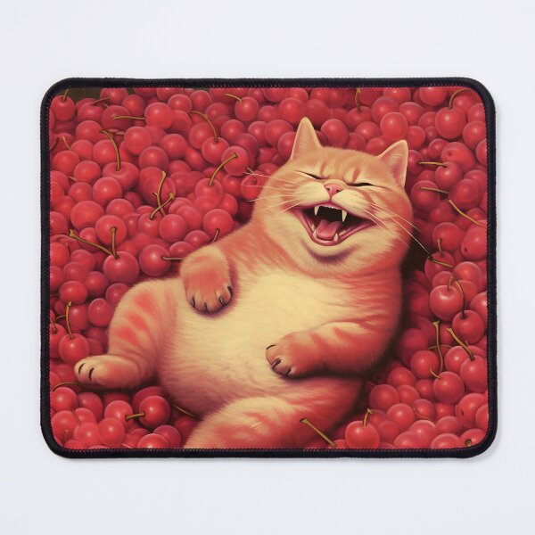 Item preview, Berrylicious Retro Whiskers: Kitschy Cats and Sweet Berries designed and sold by KittyStampedeCo.