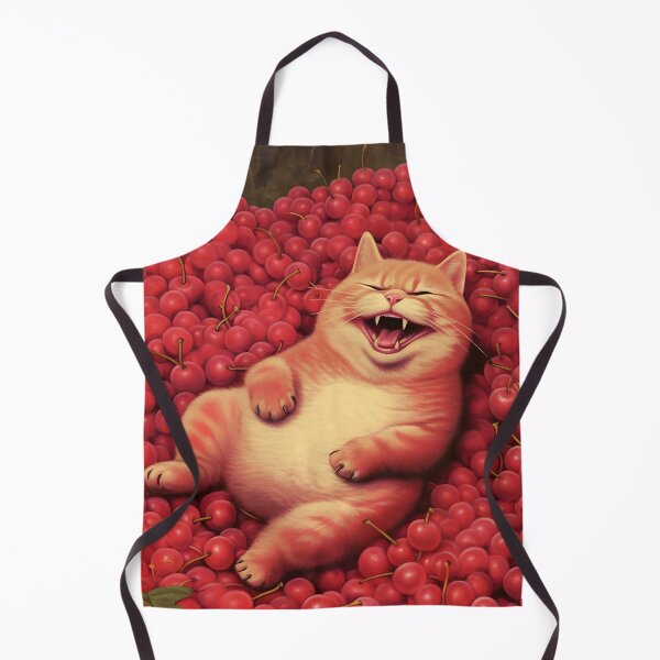 Item preview, Berrylicious Retro Whiskers: Kitschy Cats and Sweet Berries designed and sold by KittyStampedeCo.