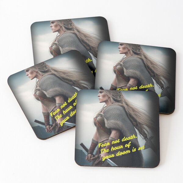 Item preview, Viking warrior woman with inspirational quote designed and sold by ElderWisdom.