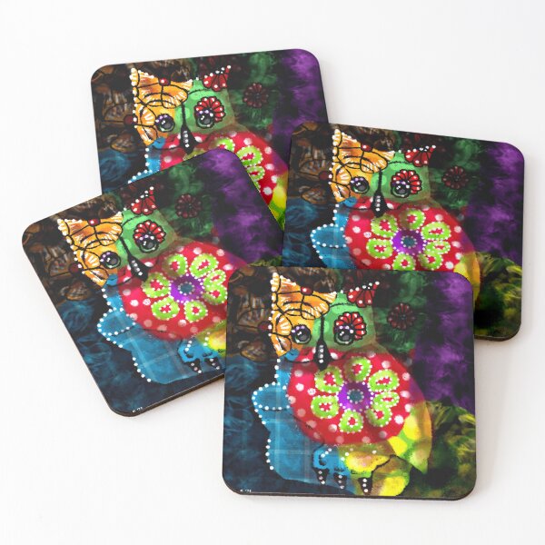 Item preview, Colorful Whimsical Abstract Owl Mexican Folk Art designed and sold by oceanlady65.