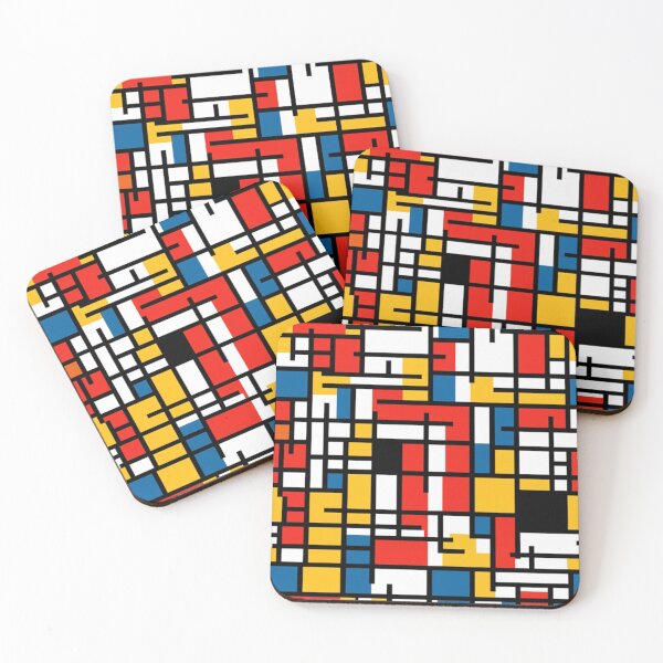 Item preview,  "Kaleidoscopic Harmony: Exploring Mondrian's Geometry with Primary Colors and Black Lines" designed and sold by SBD-Shop.