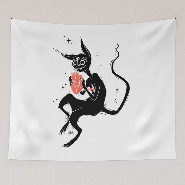 Item preview, Cute Creepy Monster Cat, Dark Goth Art designed and sold by cellsdividing.