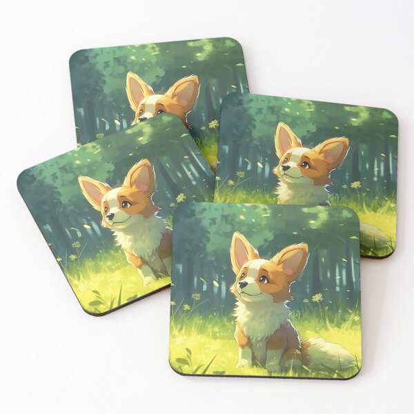 Item preview, cute corgi dog in anime style designed and sold by ink-and-Design.