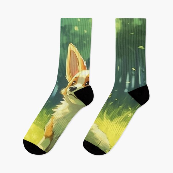 Item preview, cute corgi dog in anime style designed and sold by ink-and-Design.