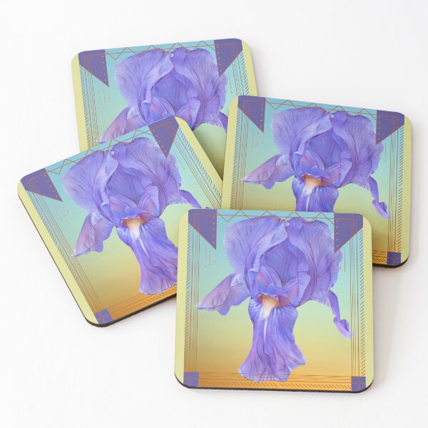 Item preview, Purple Iris in Art Deco Frame  designed and sold by oh-bi-me.