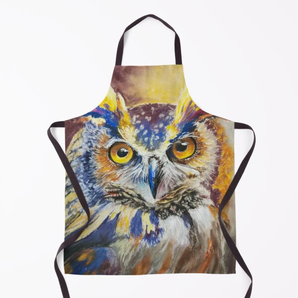 Item preview, Ludwig the Owl pastel painting, fashion and home accessories by Winnie Tam, Artist designed and sold by Winnie Tam.