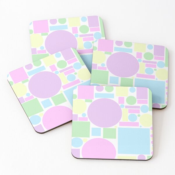 Item preview, Pastel Circle & Squares designed and sold by NerdyB-Shoppe.