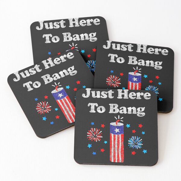 Item preview, Vintage Just Here To Bang Fireworks USA Flag 4Th Of July  designed and sold by CornellKenna.