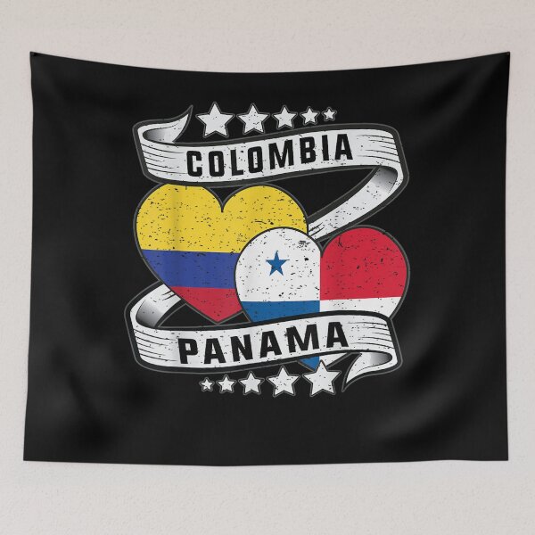 Aperçu de l'œuvre Drapeau colombien et panaméen moitié colombien moitié panaméen créée et vendue par Mary Ann Villar.