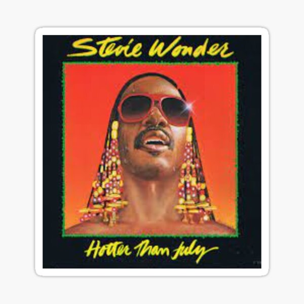 Stevie Wonder Hotter than July Album Art Sticker
