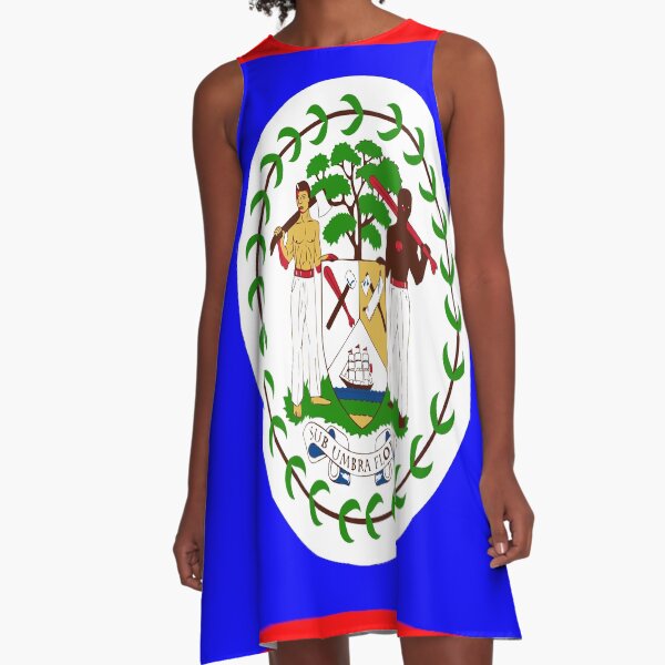 Flag of Belize A-Line Dress