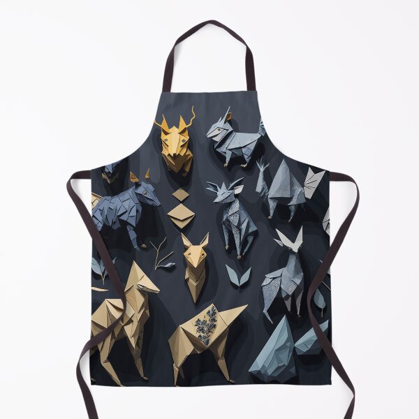 Item preview, Origami Menagerie: Playful Pattern of Paper-Folded Animals - Digital Print designed and sold by safine7374.
