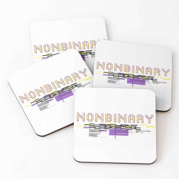 Item preview, Nonbinary - Nonbinary Flag - Enby - Glitch Effect designed and sold by SayWhatYouFeel.