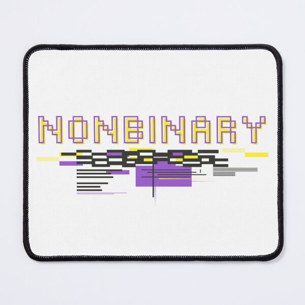 Item preview, Nonbinary - Nonbinary Flag - Enby - Glitch Effect designed and sold by SayWhatYouFeel.