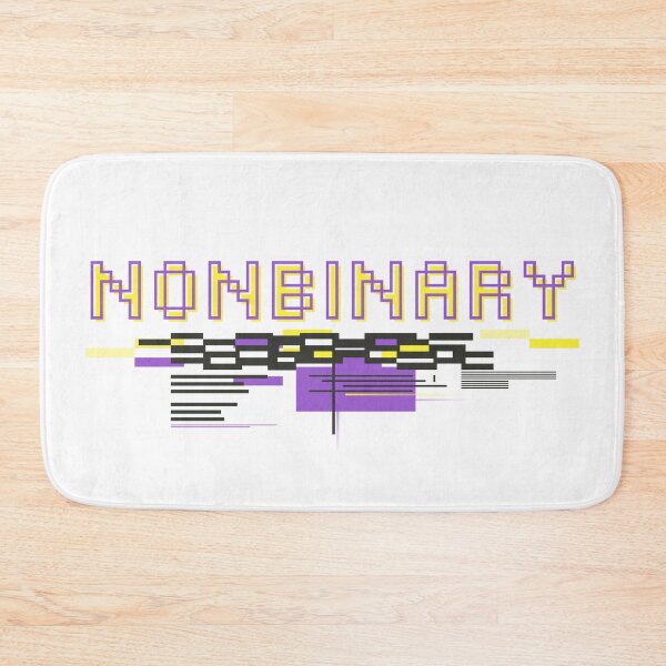 Item preview, Nonbinary - Nonbinary Flag - Enby - Glitch Effect designed and sold by SayWhatYouFeel.