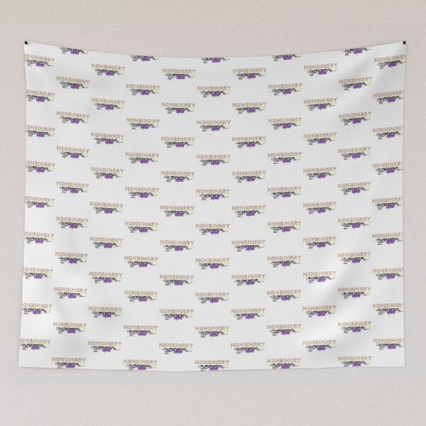 Item preview, Nonbinary - Nonbinary Flag - Enby - Glitch Effect designed and sold by SayWhatYouFeel.