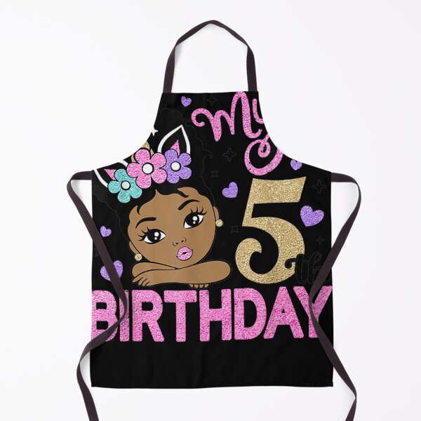 Item preview, Cute Peekaboo Girl My 5th Birthday Afro Puff Hair Princess designed and sold by Robert Hodges.