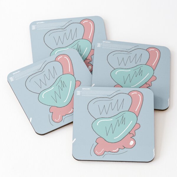 Item preview, Ocean Blue Glossy Love Icons w Exclamation Mark designed and sold by spmaestax.