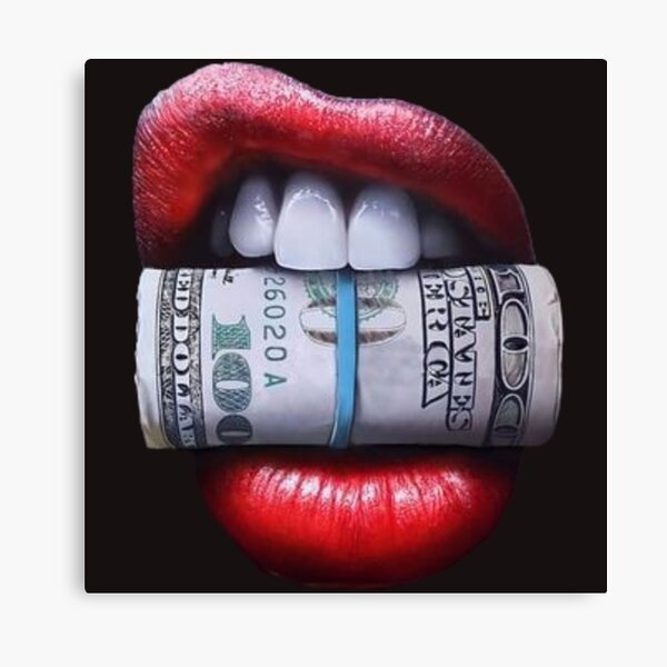 Luxury Dollar Lips Mouth  Money Lips Art, Lips Artwork, Lips Wall Art