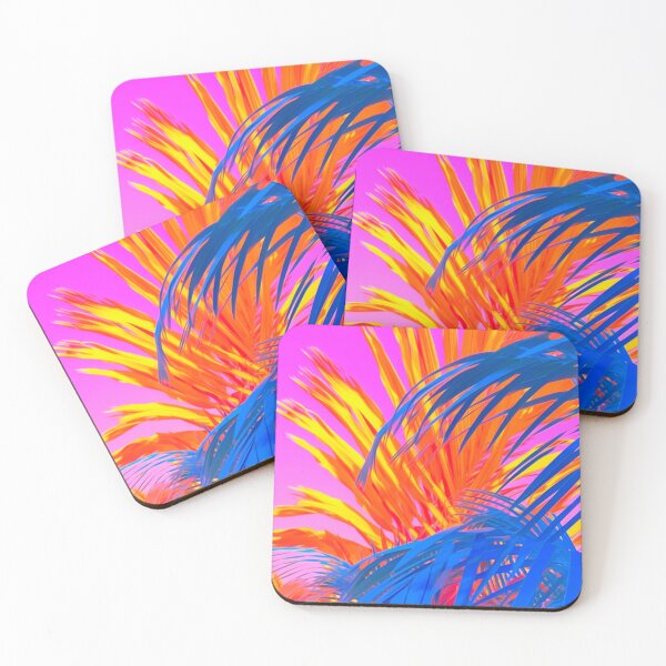Item preview, Colorful floral print Nature pettern Color decorative element Palm tree  Impressionism Pop art designed and sold by PinkPinkArts.