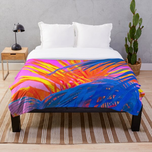 Item preview, Colorful floral print Nature pettern Color decorative element Palm tree  Impressionism Pop art designed and sold by PinkPinkArts.