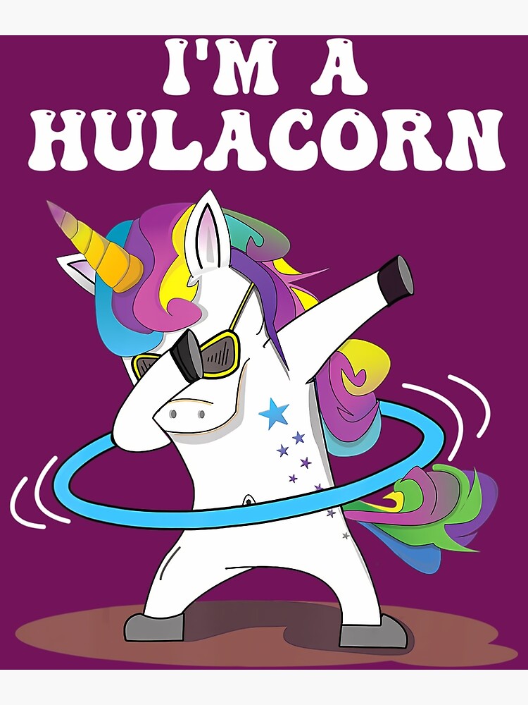 Hulacorn Funny Unicorn Hula Hooping Hooper Short-sleeve Unisex T