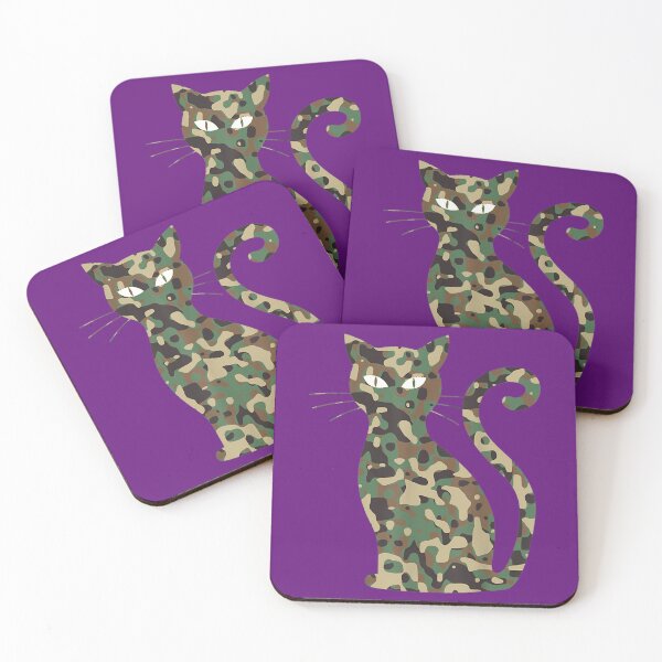 Item preview, cat silhouette-camouflage-pattern 		 designed and sold by iyewmpbrkv85.