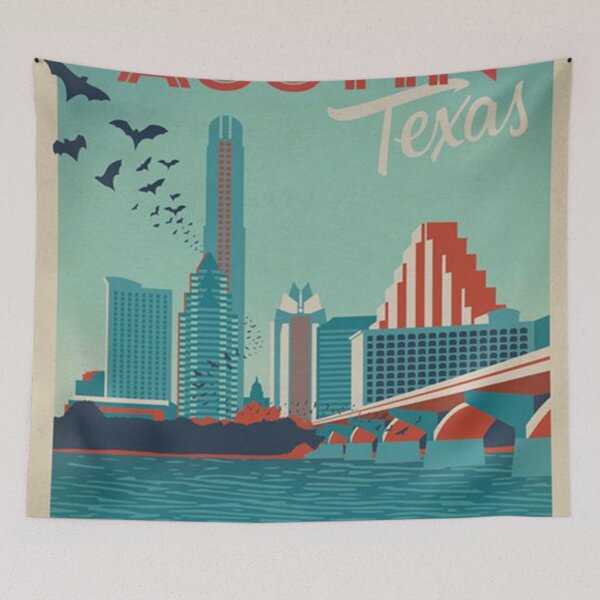 Item preview, Vintage travel poster Texas Austin designed and sold by hendersoncalv.