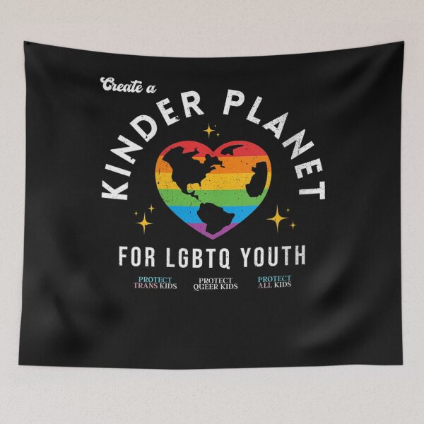 Item preview, Womens Create Kinder Planet LGBTQ Protect Trans Kids Queer Kids V-Neck T-Shirt designed and sold by CummerataPenelo.