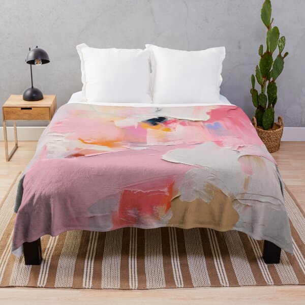 Item preview, Abstract Pink and White Modern Art designed and sold by trajeado14.