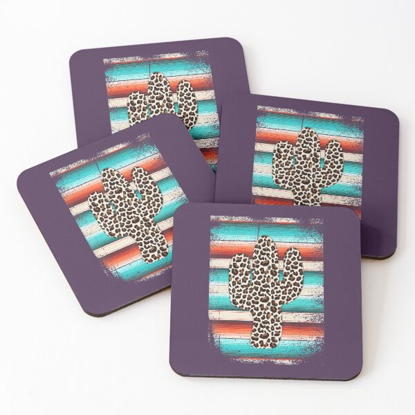 Item preview, Funny Leopard Cactus Serape Cactus print Turquoise 		 designed and sold by ycyplzfc74.
