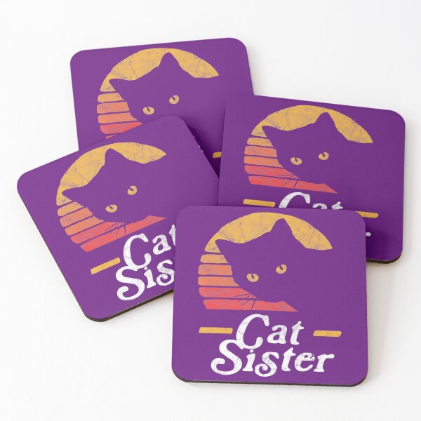 Item preview, Cat Sister Vintage Eighties Style Cat Retro Distressed 		 designed and sold by iyewmpbrkv85.