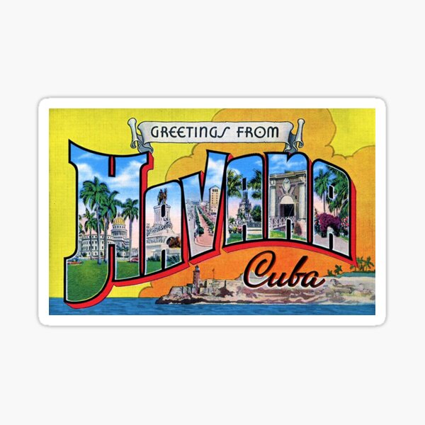 Item preview, Greatings From Havana Cuba - Vintage Card designed and sold by Drewaw.