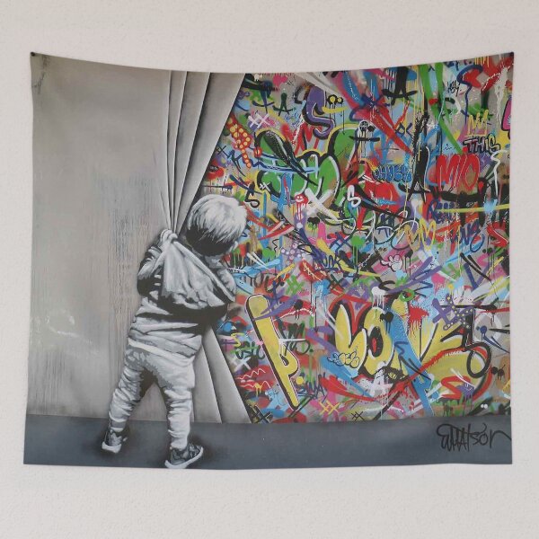 Item preview, Behind the Curtain Banksy designed and sold by anderfelix.