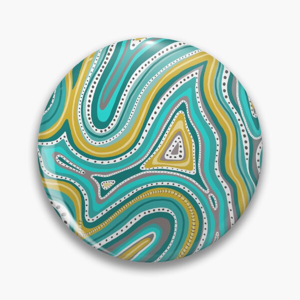 Item preview, Teal Lines and Dots - Abstract Pattern Art  designed and sold by Jillianamatt.